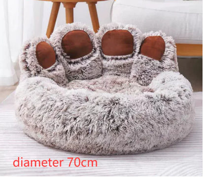 Long Plush Cat Bed